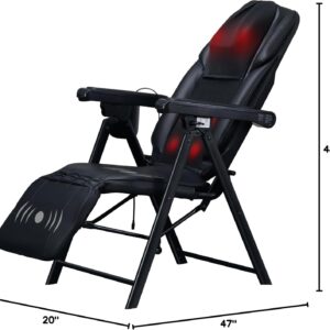 Foldable Electric Massage Chair Heat Shiatsu Vibration - Image 9