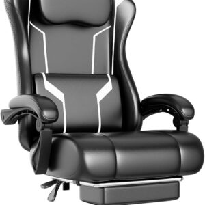 Gaming Chair Ergonomic Fabric Height Adjustable Gray - Image 14