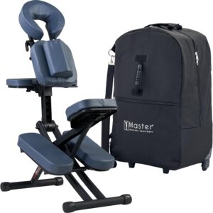 Portable Massage Chair Aluminum Frame Royal Blue - Image 4