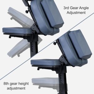 Portable Massage Chair Aluminum Frame Royal Blue - Image 5