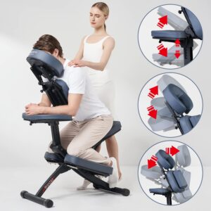 Portable Massage Chair Aluminum Frame Royal Blue - Image 6