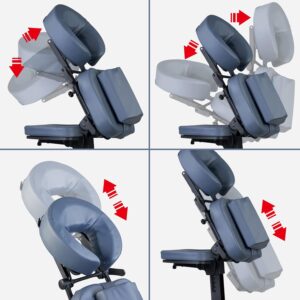 Portable Massage Chair Aluminum Frame Royal Blue - Image 7