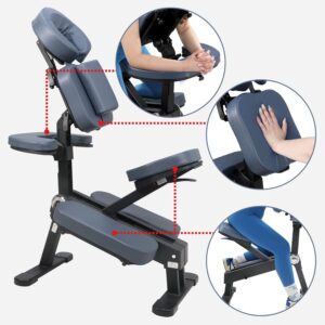 Portable Massage Chair Lightweight Adjustable 2 Inch Cushion - Image 7
