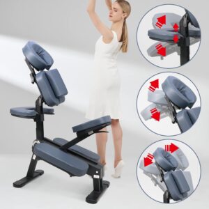 Portable Massage Chair Lightweight Adjustable 2 Inch Cushion - Image 8